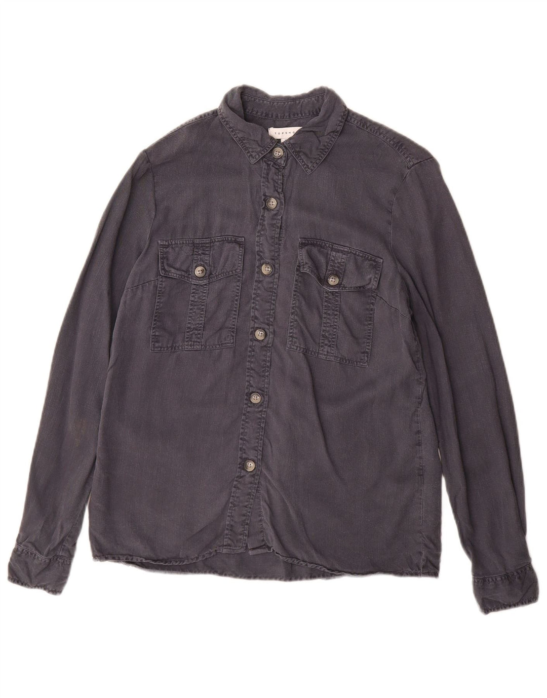 Camisa Topshop para mujer UK 8 Small Grey Tencel