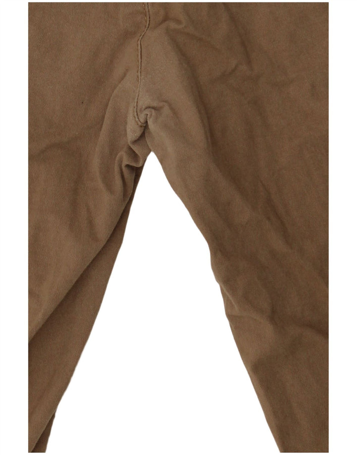 Marks & Spencer Pantalón chino recto de corte regular para hombre, talla pequeña, algodón marrón