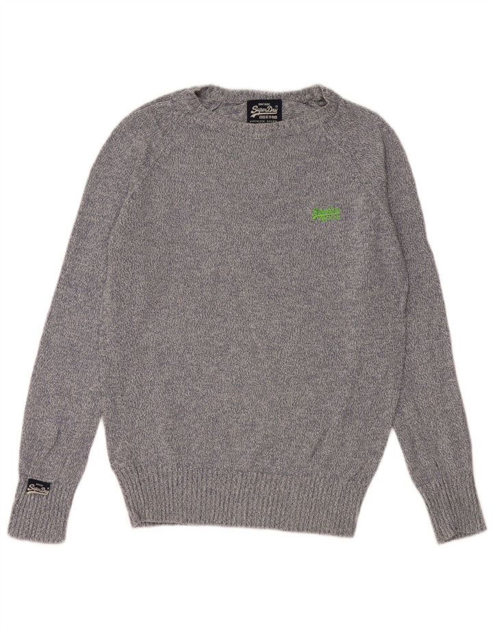 Superdry Jersey De Cuello Redondo Para Hombre De Algodón Moteado Azul Pequeño
