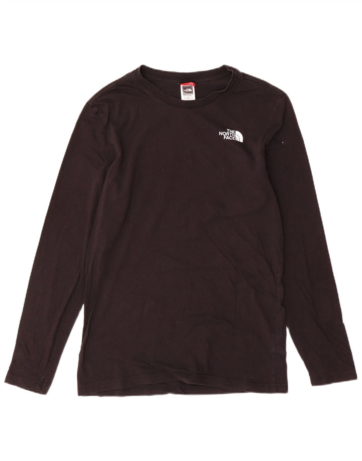 THE NORTH FACE Top gráfico para hombre de manga larga de algodón negro pequeño
