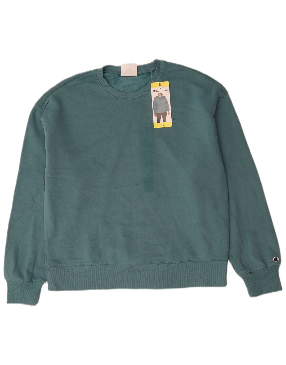 CHAMPION Sudadera extragrande para mujer UK 10 Small Green Poliéster