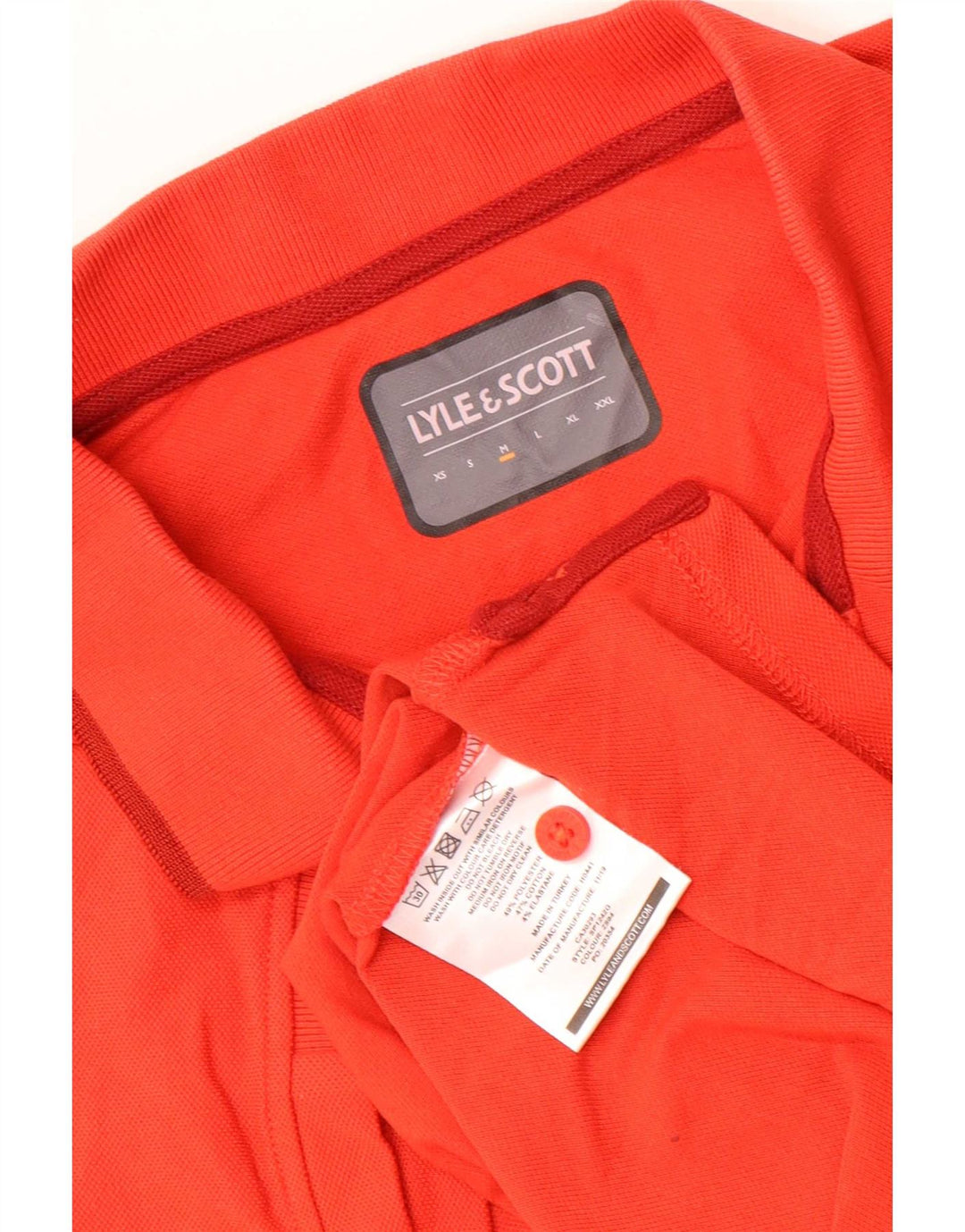 Lyle & Scott Polo gráfico para hombre Poliéster rojo medio