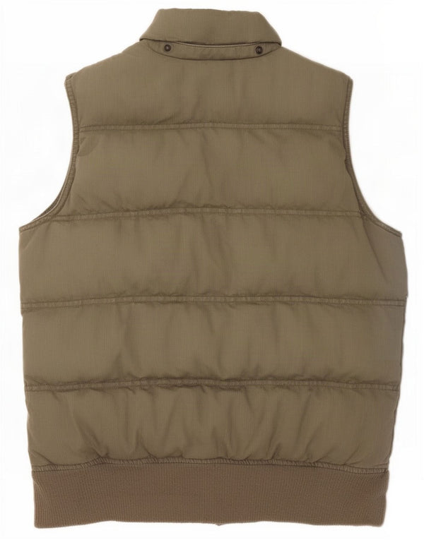 Chaleco acolchado para mujer Fat Face UK 10 Small Algodón caqui