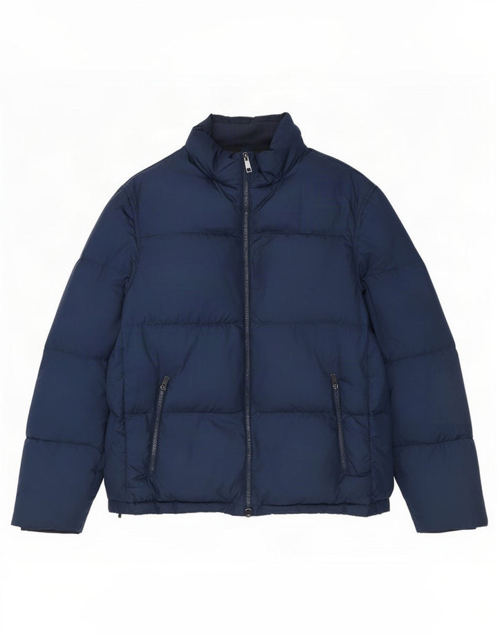 Massimo Dutti Chaqueta Acolchada Hombre UK 42 XL Azul Marino Poliéster