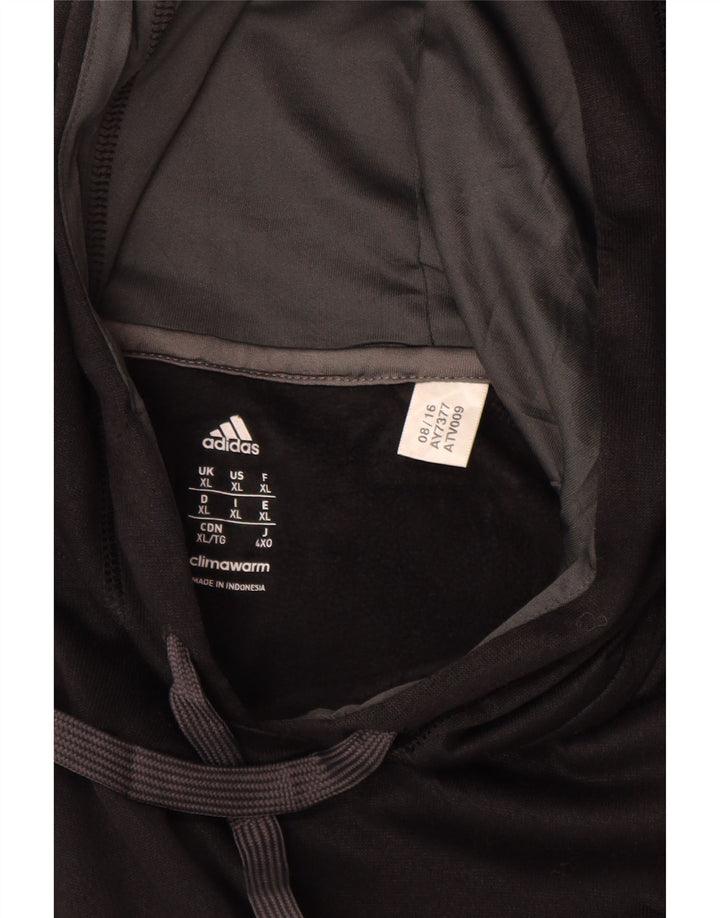 Adidas Hombre Climawarm Sudadera con capucha Jumper XL Negro Poliéster