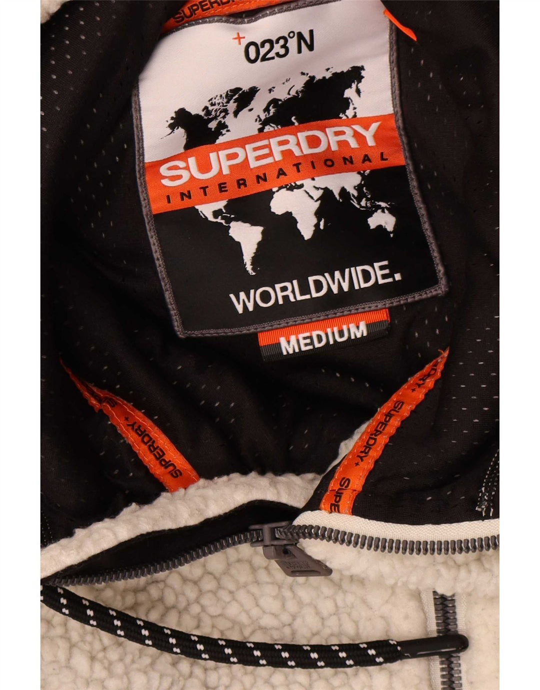 Superdry Chaqueta Polar Con Capucha Para Hombre UK 38 Medium Off White Poliéster