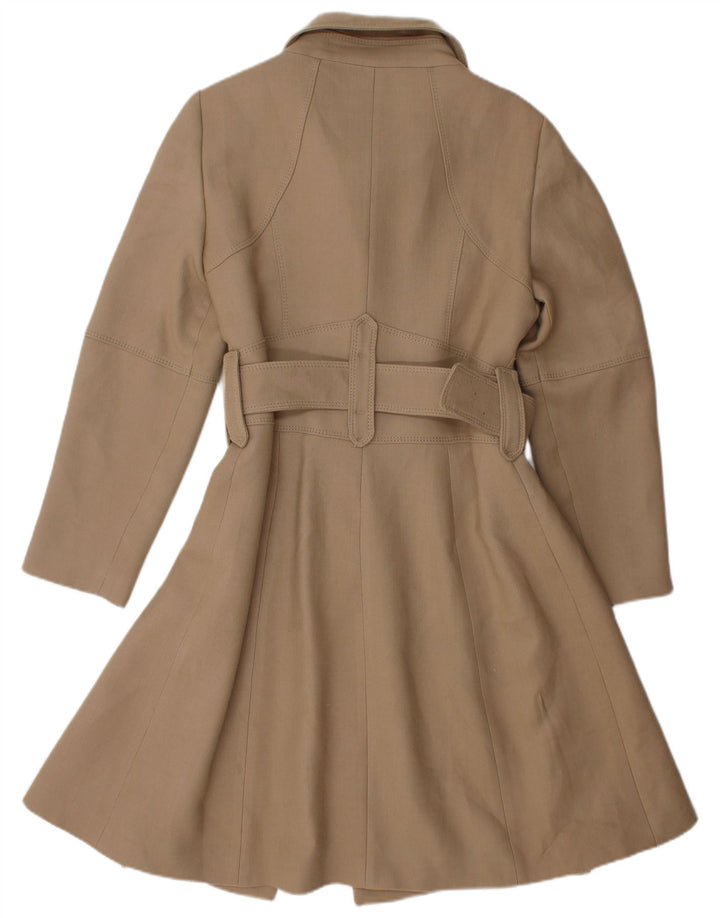Zara Mujer Abrigo UK 44 Grande Lana Beige