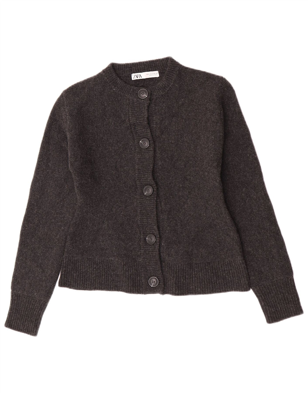 Zara Mujer Cárdigan Suéter UK 10 Pequeño Gris Moteado