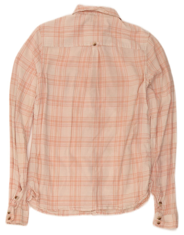 Camisa de corte clásico para mujer de Fat Face UK 40 Small Pink Plaid Cotton
