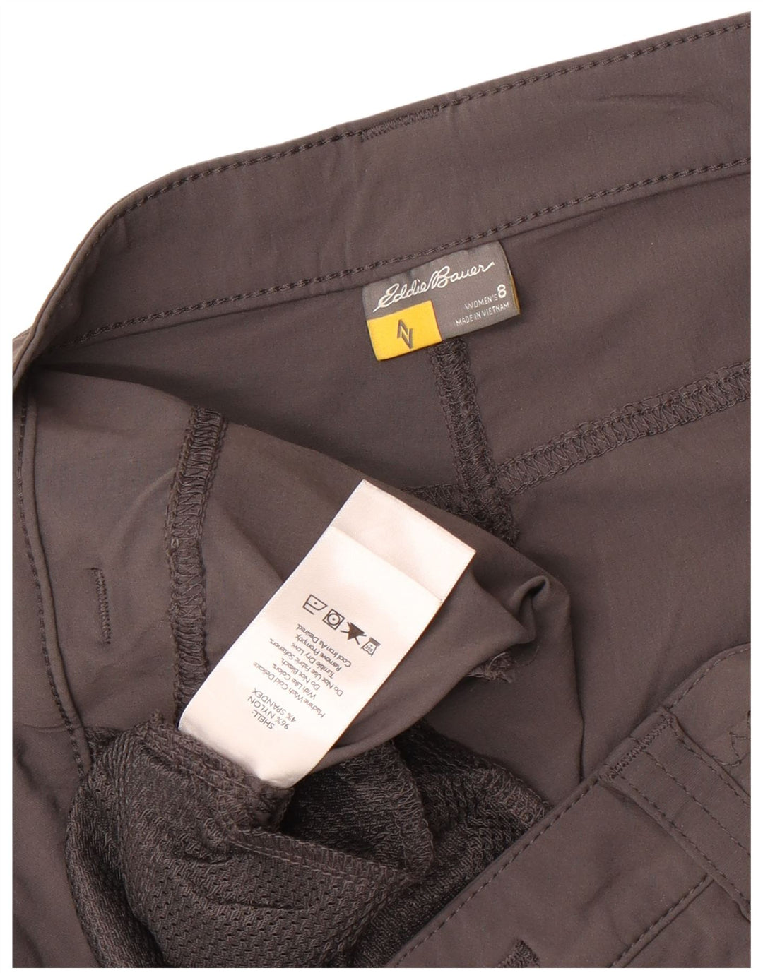 Eddie Bauer Pantalones cortos tipo cargo para mujer US 8 Medium W32 Nylon gris