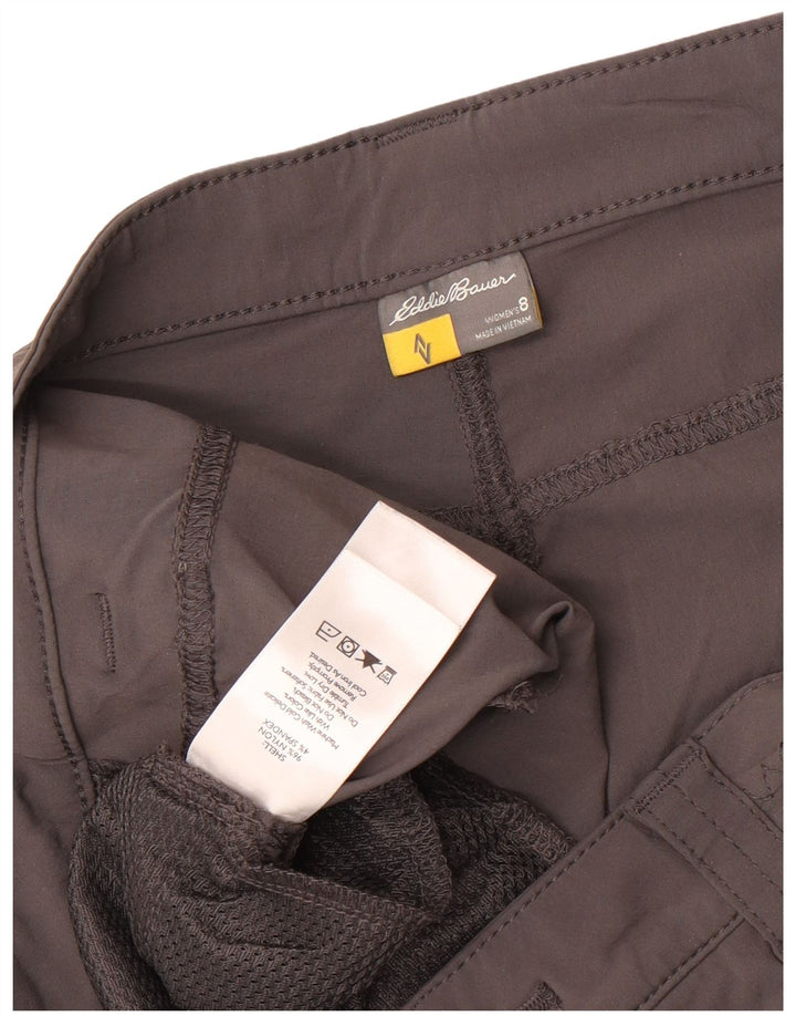 Eddie Bauer Pantalones cortos tipo cargo para mujer US 8 Medium W32 Nylon gris