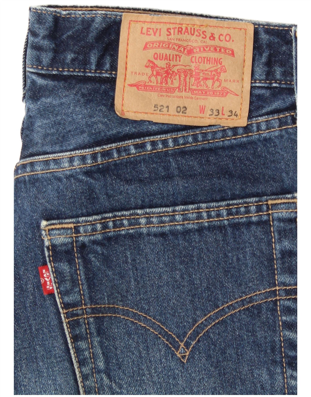 Levi's Jeans rectos 521 para hombre W33 L29 Algodón azul