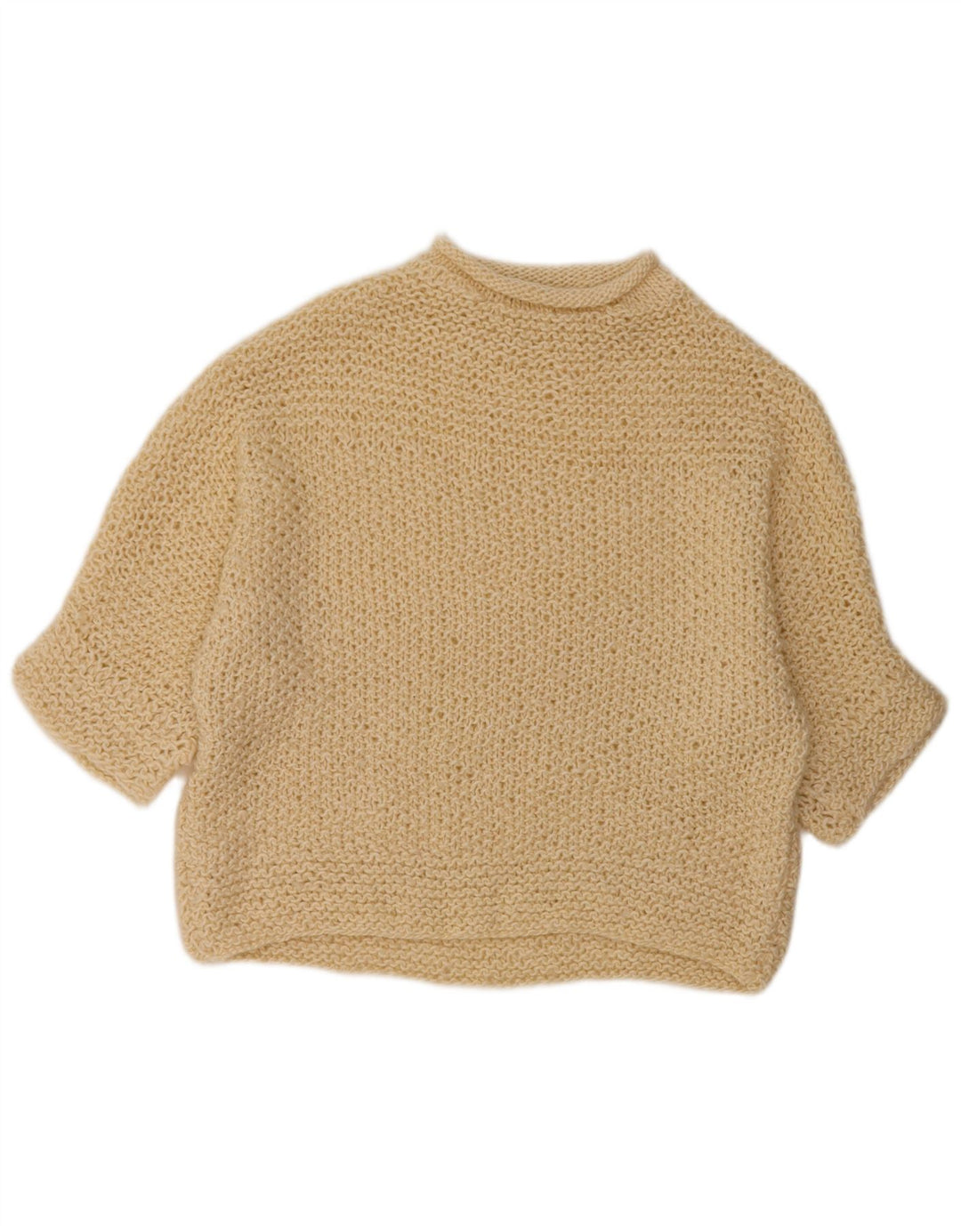 VINTAGE Suéter de jersey de cuello redondo de gran tamaño para mujer Reino Unido 18 XL Blanco apagado