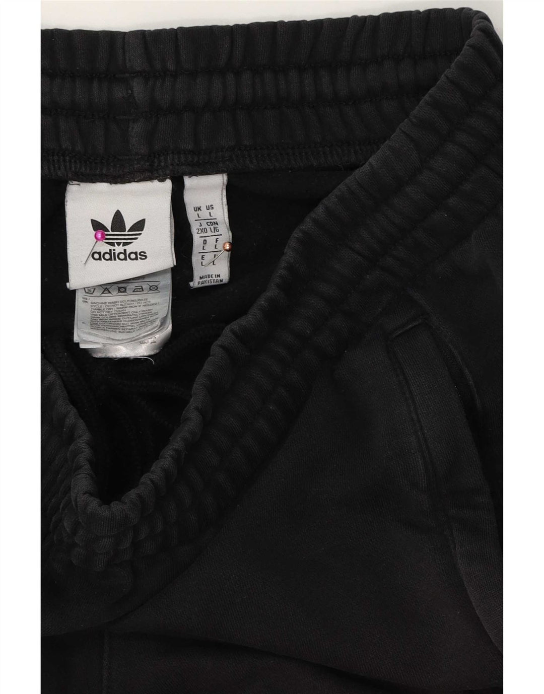 Adidas - Pantalones cortos deportivos para hombre, talla grande, algodón negro