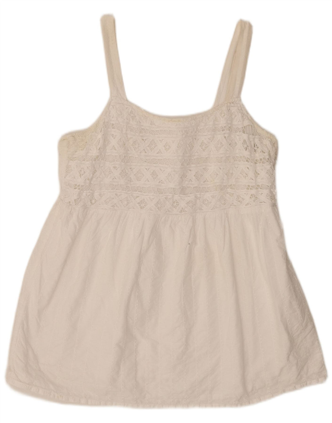 Top de tirantes para mujer Fat Face UK 40 XL Algodón blanco