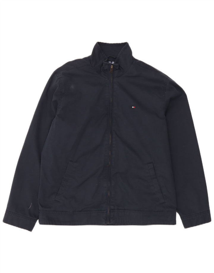 Tommy Hilfiger Chaqueta Bomber para Hombre UK 38 Mediana Azul Marino Algodón