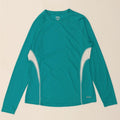 REEBOK Womens Top Long Sleeve UK 12 Medium Turquoise Colourblock Polyester Vintage Reebok and Second-Hand Reebok from Messina Hembry 