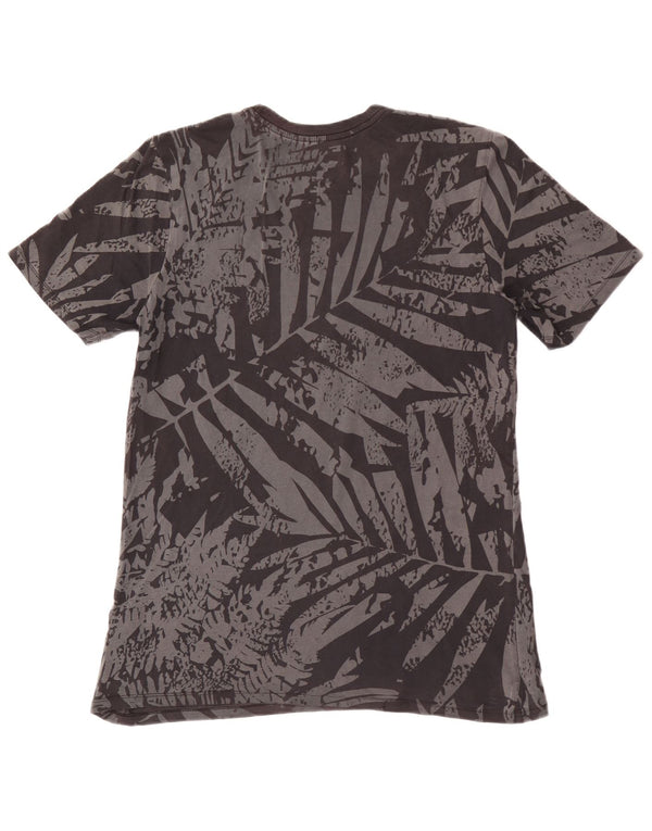 Nike Camiseta con gráfico de corte atlético para hombre Top de algodón floral gris medio