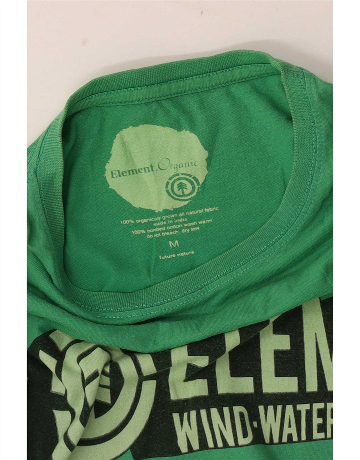 Camiseta gráfica Element para hombre Top de algodón verde medio