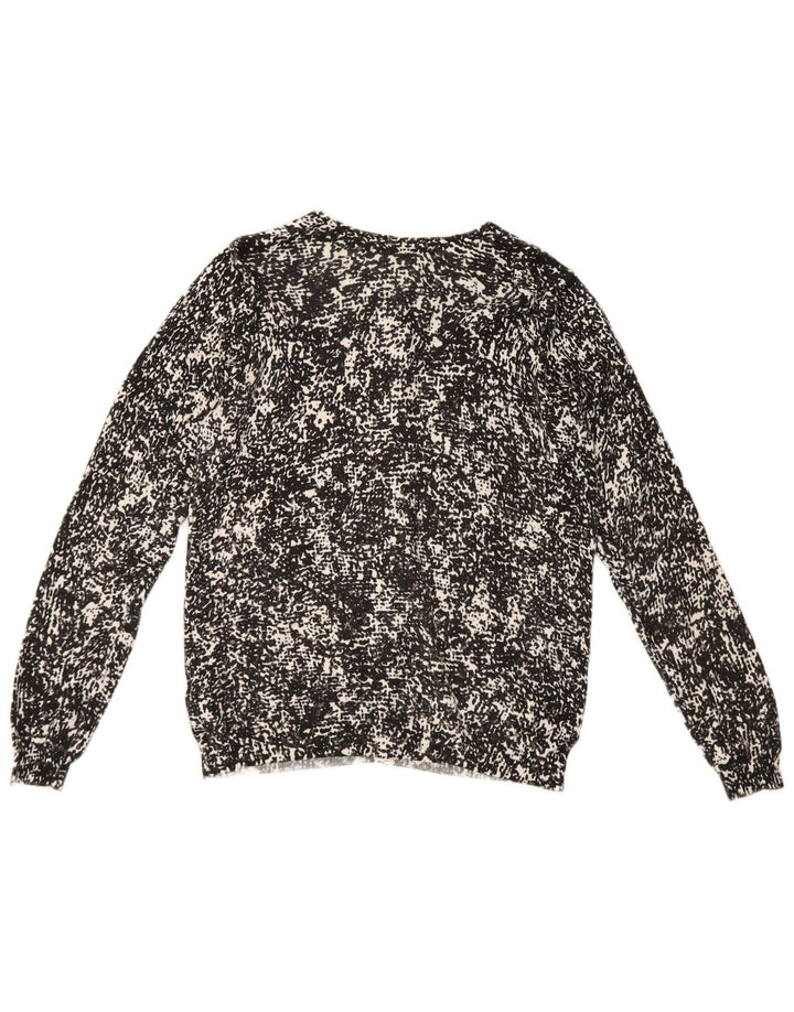 Marks & Spencer Suéter Cárdigan con Patrón Abstracto para Mujer UK 46 Grande Negro