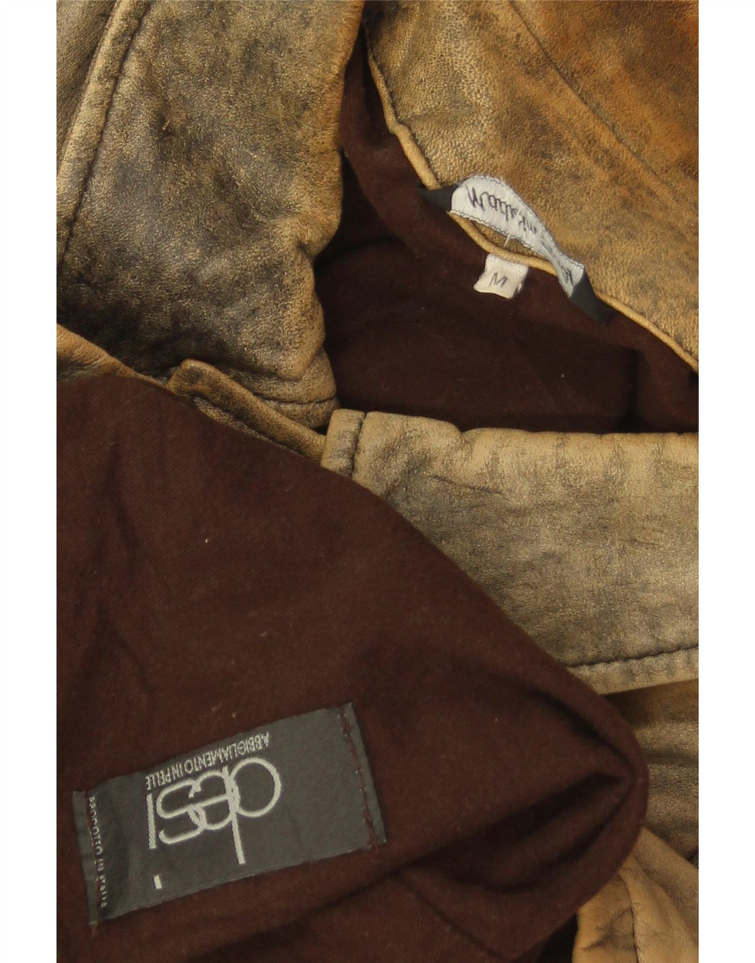 Desi Chaqueta de cuero para hombre UK 38 Cuero marrón medio