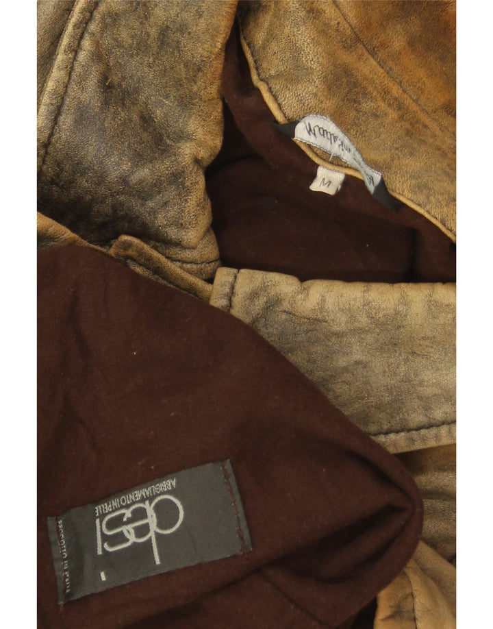 Desi Chaqueta de cuero para hombre UK 38 Cuero marrón medio
