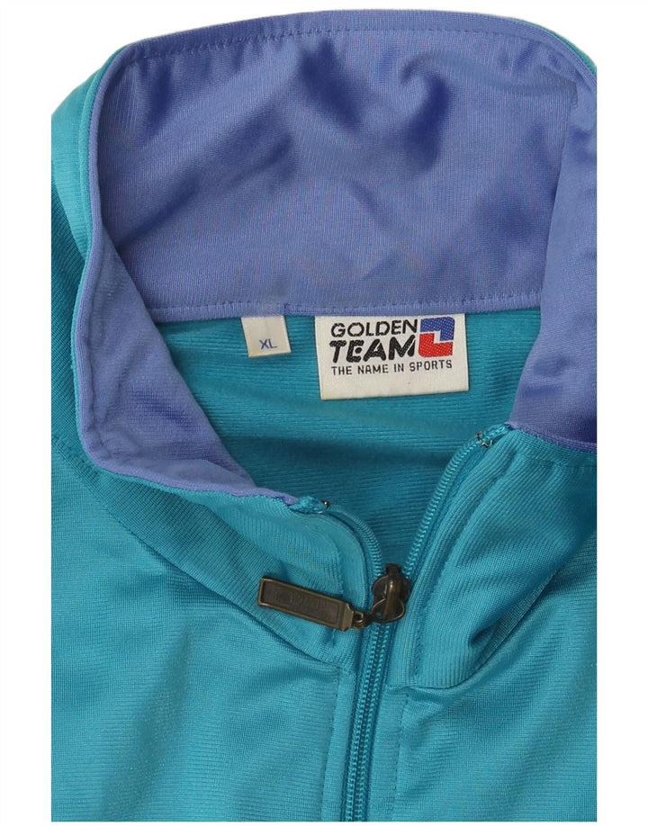 Golden Team Chaqueta de chándal para hombre XL Azul Colorblock Poliéster