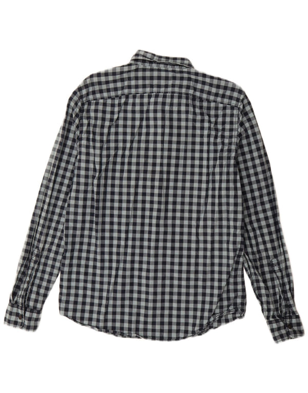 Camisa Timberland Hombre Slim Fit Algodón Vichy Azul Marino Medio