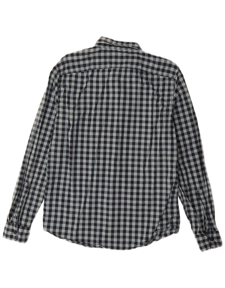 Camisa Timberland Hombre Slim Fit Algodón Vichy Azul Marino Medio