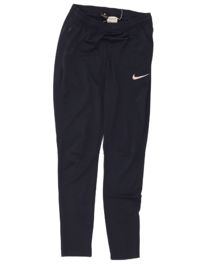Nike Dri Fit - Pantalones de chándal para mujer (talla 8), color azul marino, poliéster