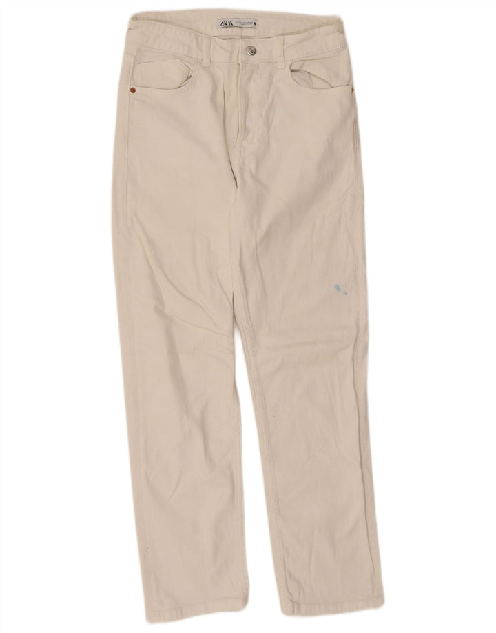 Zara Vaqueros Rectos Mujer EU 38 Small W28 L26 Blanco
