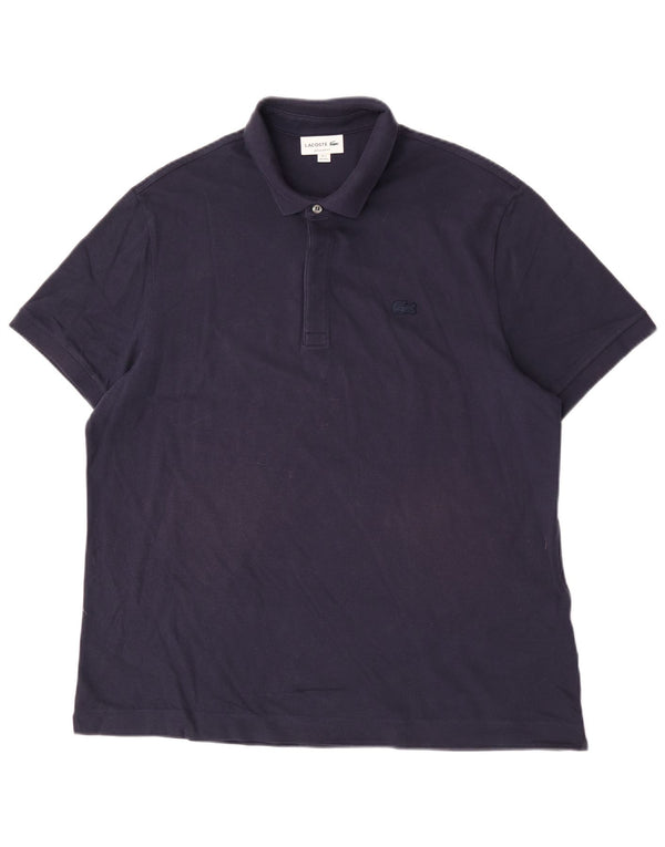 Lacoste Polo de ajuste regular para hombre talla 7 2XL algodón azul marino