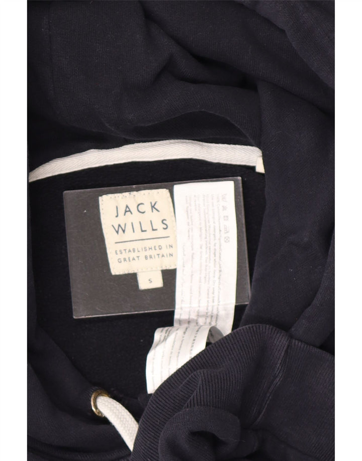 JACK WILLS Jersey con capucha para hombre pequeño algodón azul marino