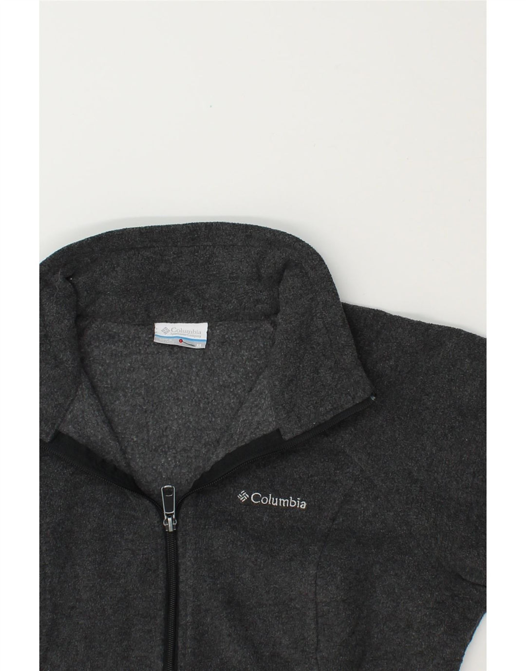 COLUMBIA Womens Fleece Jacket UK 14 Medium Grey Polyester Vintage Columbia and Second-Hand Columbia from Messina Hembry 