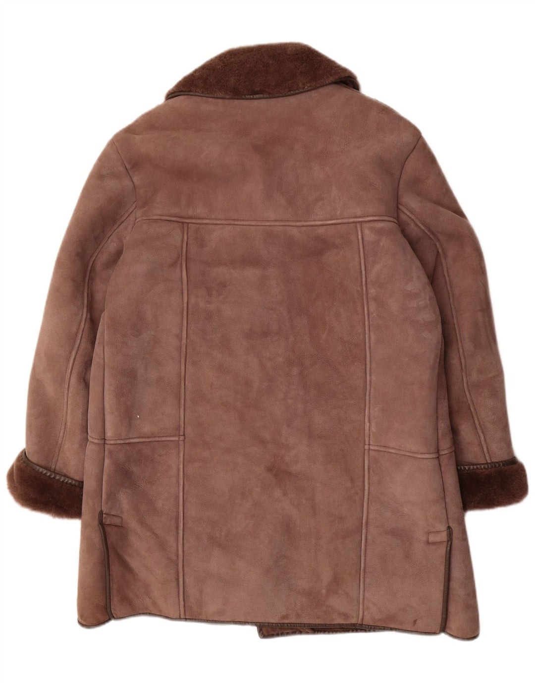 Nurseys Abrigo de piel de oveja para hombre UK 36 Small Piel de oveja marrón