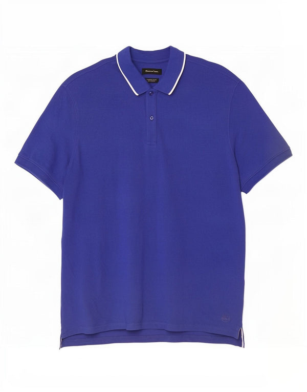 Massimo Dutti Polo Hombre 2XL Azul Algodón