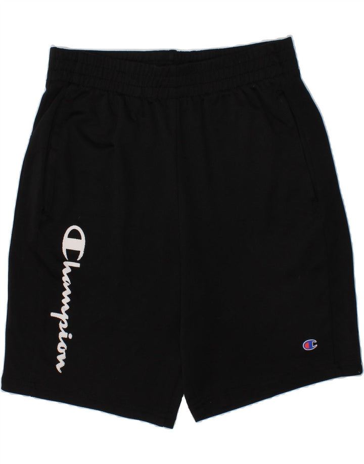 CHAMPION Boys Graphic Sport Shorts 10-11 Years Black Vintage Champion and Second-Hand Champion from Messina Hembry 