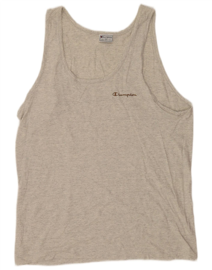 Champion Camiseta sin mangas para hombre 2XL Gris moteado