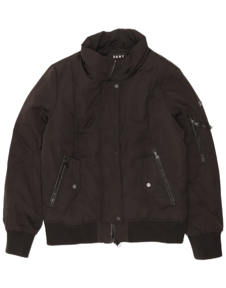 Dkny Chaqueta Bomber para Mujer UK 40 Mediana Poliéster Negro