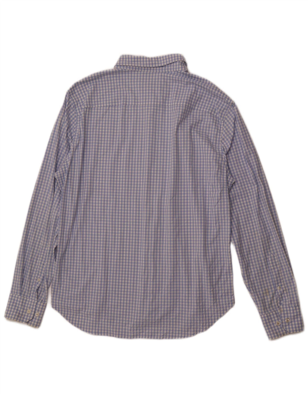 BONOBOS Camisa de ajuste atlético para hombre, nailon a cuadros azul grande