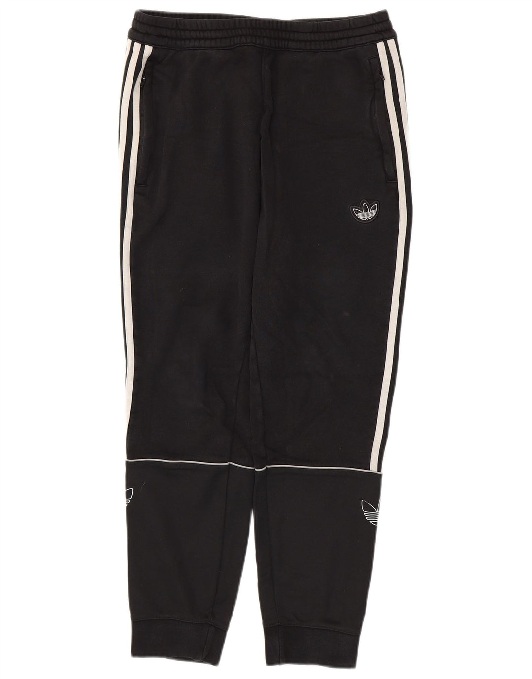 ADIDAS Hombre Graphic Chándal Pantalones Joggers Medio Algodón Negro