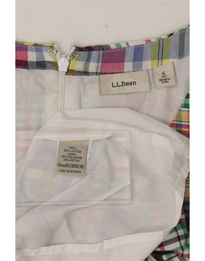 L.L.Bean Vestido sin mangas para mujer US 6 mediano multicolor patchwork