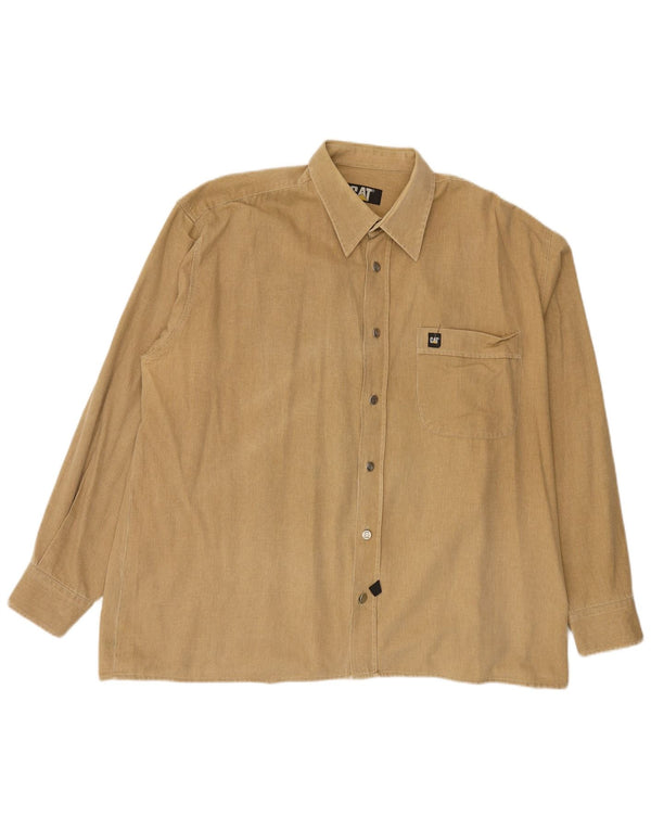 Camisa para hombre CAT 2XL Beige Pinstripe