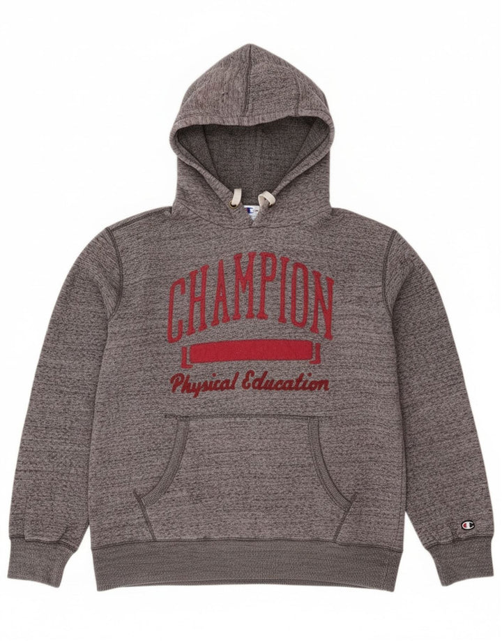 Champion Sudadera con capucha para hombre Jersey grande de algodón moteado gris