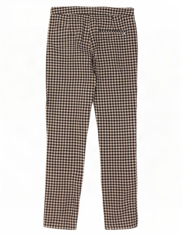 Zara Mujer Pantalones Cortos Slim Medium W28 L26 Algodón Vichy Negro