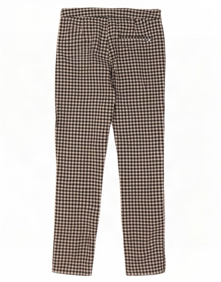 Zara Mujer Pantalones Cortos Slim Medium W28 L26 Algodón Vichy Negro