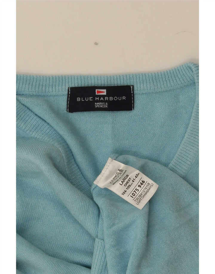 Marks & Spencer Suéter Azul Harbor con Cuello En V para Hombre Acrílico Grande