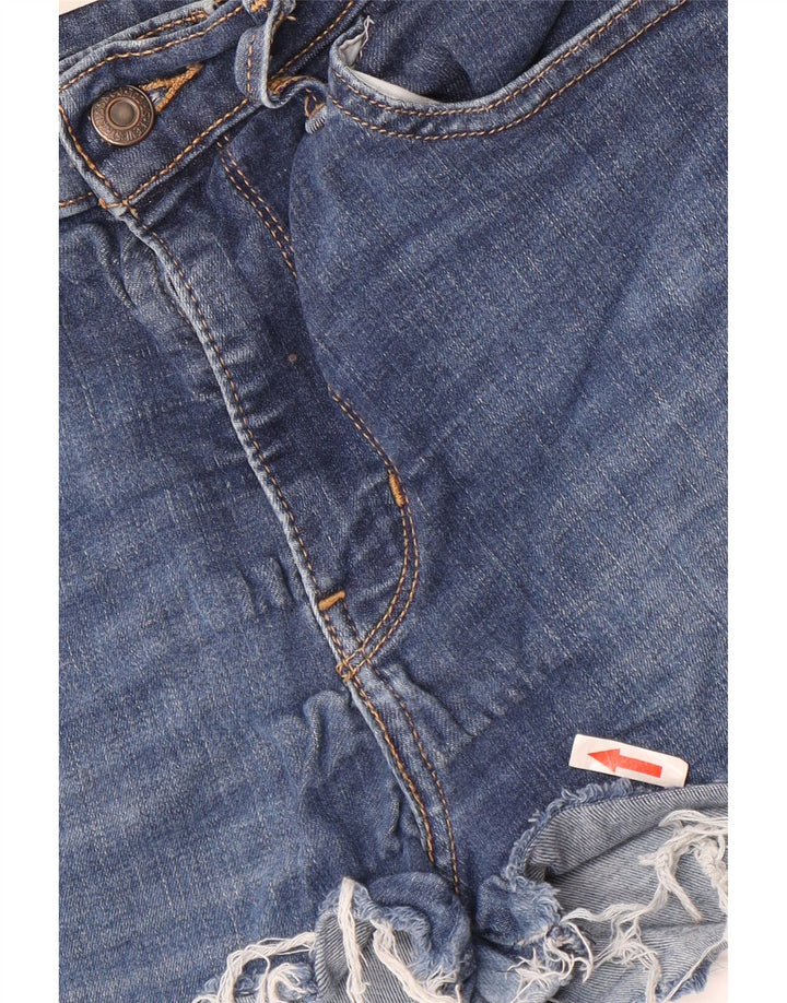 LEVI'S Pantalones cortos vaqueros de talle alto 720 para mujer W28 Algodón azul medio