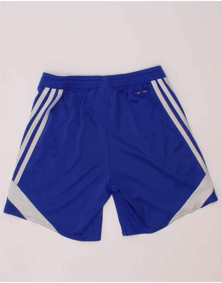 ADIDAS Boys Sport Shorts 9-10 Years Medium  Blue Colourblock Polyester Vintage Adidas and Second-Hand Adidas from Messina Hembry 