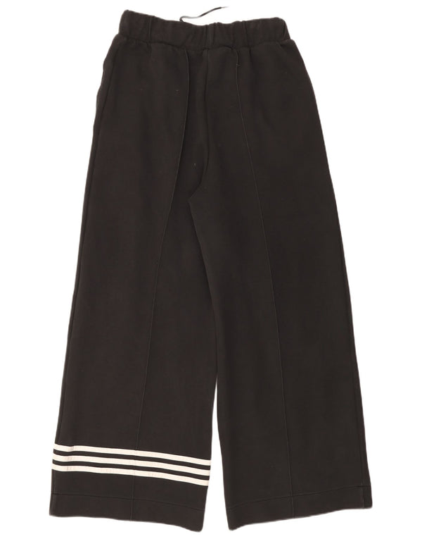 Adidas Pantalones de Chándal de Pierna Ancha y Cintura Alta para Mujer UK 40/40 Grande Negro